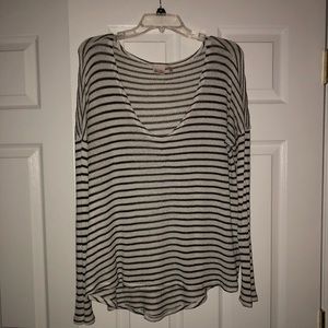 Black/white striped sweater